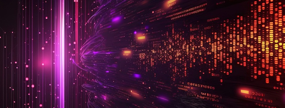 データと数字が連なる画像