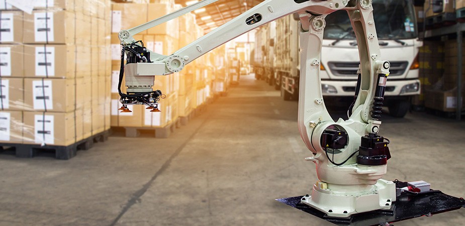 荷役工場で働くロボット